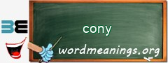 WordMeaning blackboard for cony